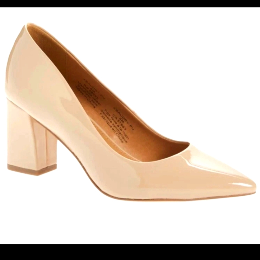 ABOUND ABDURY Block Heel Pump Cream/ BEIGE/ Size 9.5 VGUC